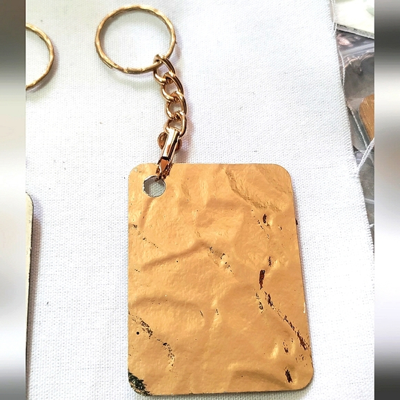NEW Handmade Keychain Bag Tag! Golden Muro. Steampunk Victorian Wood Clock. - Picture 2 of 6